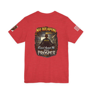 No Weapon Formed Against Me Tee — Patriotic T-Shirt