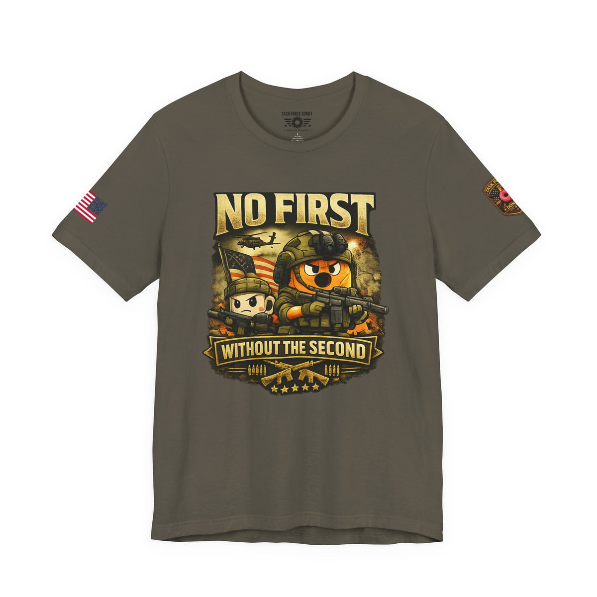 No First Without The Second Military Cartoon Tee