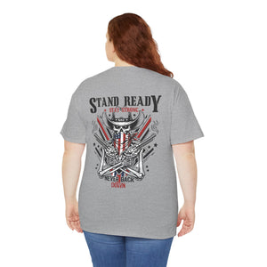 Stand Ready T‑Shirt — Patriotic Eagle & Shield Graphic Tee