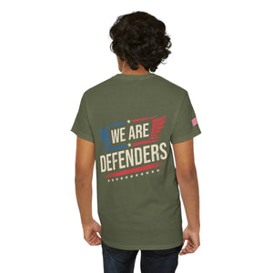 We Are Defenders T-Shirt — Patriotic Wings Graphic Tee