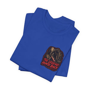 SlashSquatch Horror Graphic Tee — 'The Legend Hunts Back' Bigfoot Slasher Shirt