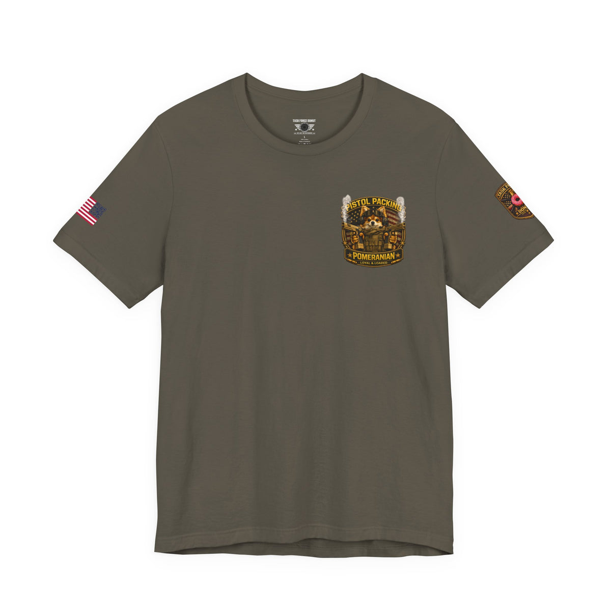 Pomeranian Pistol Packing Tee — "Fluff Around & Find Out" Dog Lover T‑Shirt