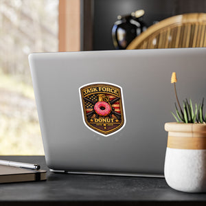 Task Force Donut Vinyl Sticker — Military Patch Style Kiss-Cut Decal