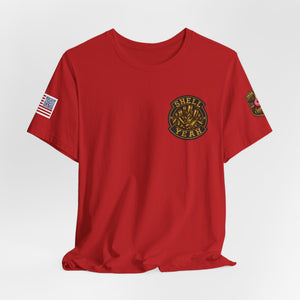 Kiss My Brass Graphic Tee — Patriotic Bullets Metalworking Shirt