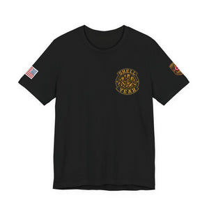 Kiss My Brass Graphic Tee — Patriotic Bullets Metalworking Shirt