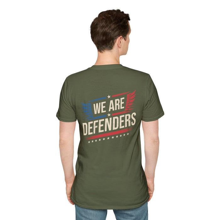 We Are Defenders T-Shirt — Patriotic Wings Graphic Tee