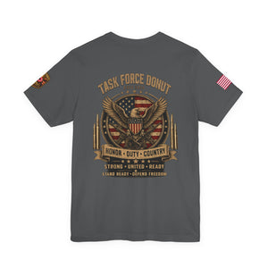Task Force Donut Tee — Patriotic Eagle Military Tribute T‑Shirt