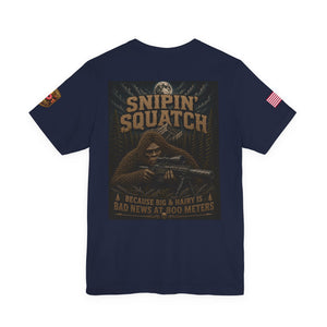Snipin' Squatch Tee — Big & Hairy Sniper Sasquatch Graphic Shirt