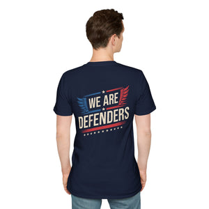 We Are Defenders T-Shirt — Patriotic Wings Graphic Tee