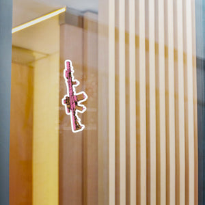 Pink Rifle Vinyl Sticker — Kiss-Cut Gun Decal