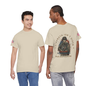 Military Veteran T-Shirt — "Strength Isn’t Given" Motivational Combat Tee