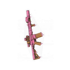 Pink Rifle Vinyl Sticker — Kiss-Cut Gun Decal