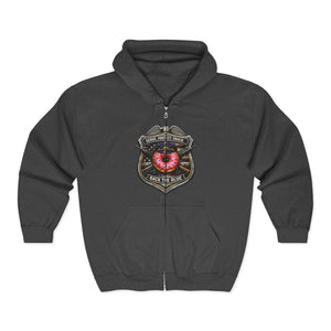 Firefighter Badge Donut Zip Hoodie