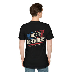 We Are Defenders T-Shirt — Patriotic Wings Graphic Tee