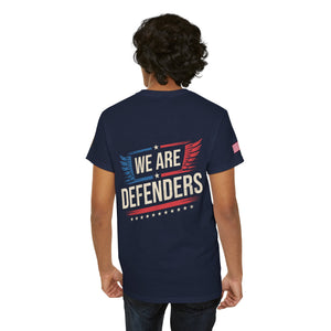 We Are Defenders T-Shirt — Patriotic Wings Graphic Tee