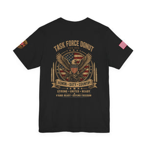 Task Force Donut Tee — Patriotic Eagle Military Tribute T‑Shirt