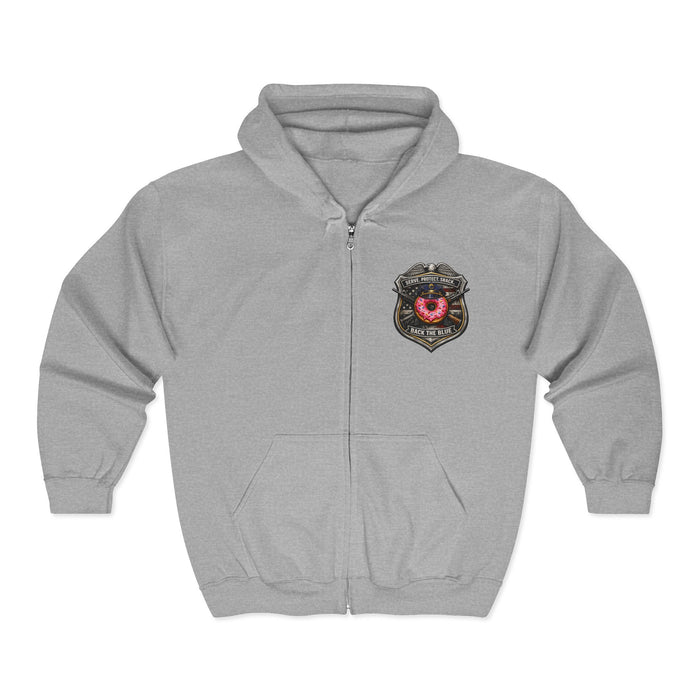 Firefighter Badge Donut Zip Hoodie