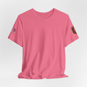 Samurai Armor Tee — Red Sun & Cherry Blossom Japanese Warrior T‑Shirt