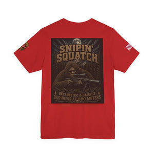 Snipin' Squatch Tee — Big & Hairy Sniper Sasquatch Graphic Shirt
