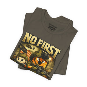 No First Without The Second Military Cartoon Tee