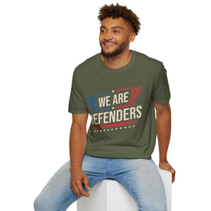 We Are Defenders T-Shirt — Patriotic Wings Graphic Tee
