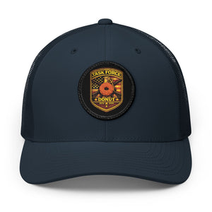 Donut Rescue Patch Trucker Hat — Embroidered Snapback Cap