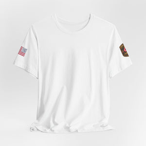 Samurai Armor Tee — Red Sun & Cherry Blossom Japanese Warrior T‑Shirt