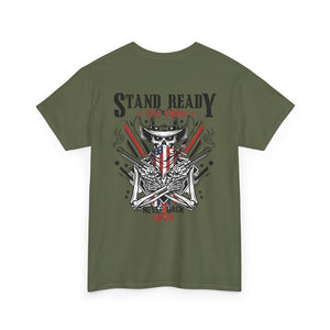 Stand Ready T‑Shirt — Patriotic Eagle & Shield Graphic Tee
